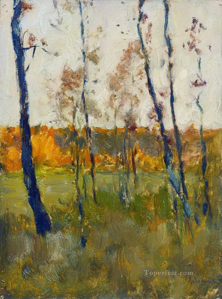 autumn 1899 Isaac Levitan woods trees landscape Oil Paintings